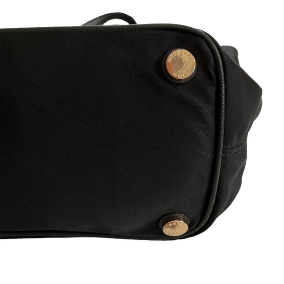 Michael Kors Black Nylon Tote Gold Accents Large - Picture 6 of 14